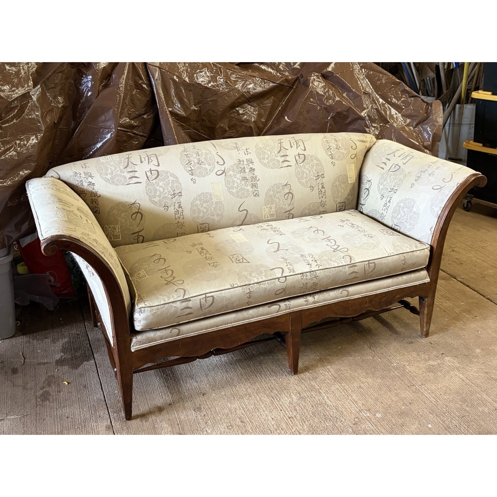 Vintage Wooden Settee Or Small Sofa